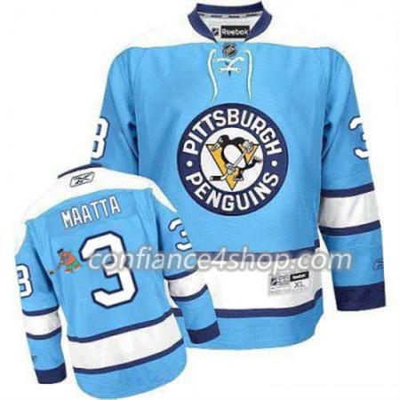 Reebok Maillot de Hockey Pittsburgh Penguins Olli Maatta 3 Bleu clair Third - Homme