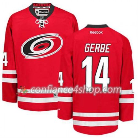 Reebok Maillot de Hockey Carolina Hurricanes Nathan Gerbe #14 Domicile rouge - Homme