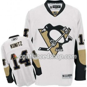 Reebok Maillot de Hockey Pittsburgh Penguins Chris Kunitz 14 Blanc Extérieur - Homme