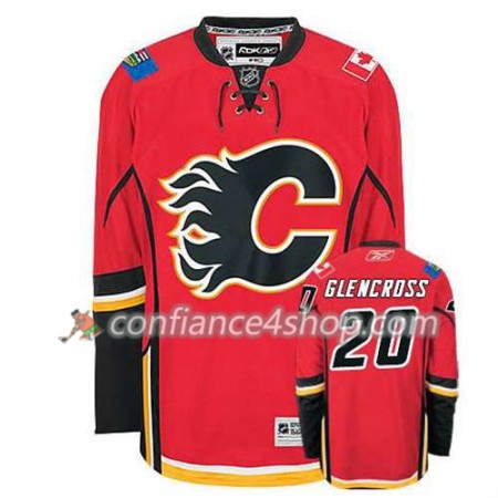 Reebok Maillot de Hockey Calgary Flames Curtis Glencross #20 Domicile rouge - Homme