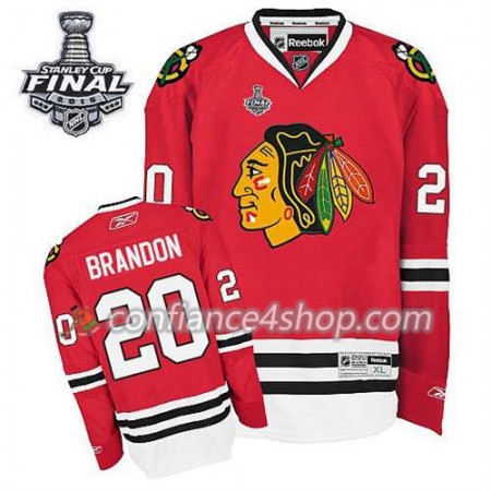 Maillot de Hockey Chicago Blackhawks Brandon Saad #20 Domicile rouge 2015 Stanley Cup - Enfant