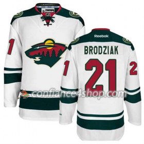 Reebok Maillot de Hockey Minnesota Wild Kyle Brodziak #21 Extérieur blanc - Homme