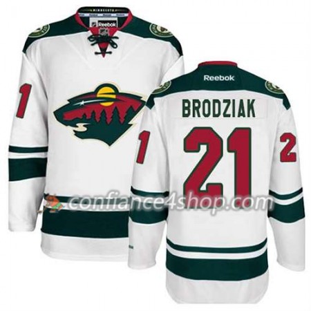 Reebok Maillot de Hockey Minnesota Wild Kyle Brodziak #21 Extérieur blanc - Homme Reebok Maillot de Hockey Minnesota Wild Kyle Brodziak #21 Extérieur blanc - Homme