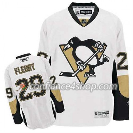 Reebok Maillot de Hockey Pittsburgh Penguins Marc-Andre Fleury 29 Blanc Extérieur - Homme