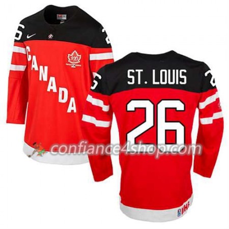 Maillot de Hockey Premier Olympic-Canada Team Martin St. Louis #26 100th Anniversary rouge - Homme