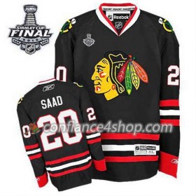 Maillot de Hockey Chicago Blackhawks Brandon Saad #20 Third Noir 2015 Stanley Cup - Enfant