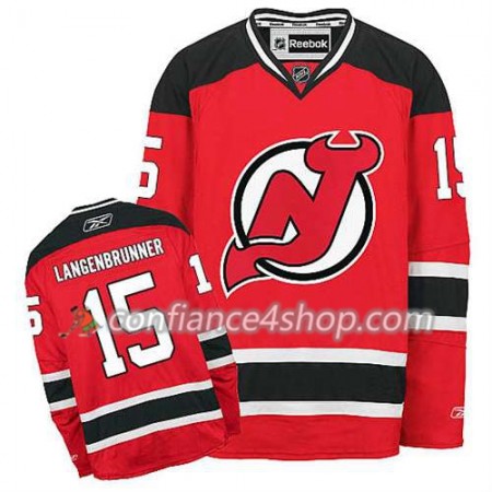 Reebok Maillot de Hockey New Jersey Devils Jamie Langenbrunner #15 Domicile rouge - Homme