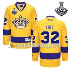 Maillot de Hockey Los Angeles Kings Jonathan Quick #32 Third Or 2014 Stanley Cup - Homme