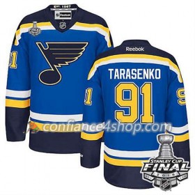 Reebok Maillot de Hockey St. Louis Blues Vladimir Tarasenko #91 Bleu Domicile 2016 Stanley Cup - Homme