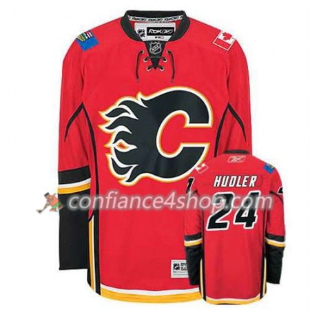 Reebok Maillot de Hockey Calgary Flames Jiri Hudler #24 Domicile rouge - Homme