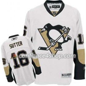 Reebok Maillot de Hockey Pittsburgh Penguins Brandon Sutter 16 Blanc Extérieur - Homme