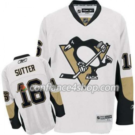 Reebok Maillot de Hockey Pittsburgh Penguins Brandon Sutter 16 Blanc Extérieur - Homme