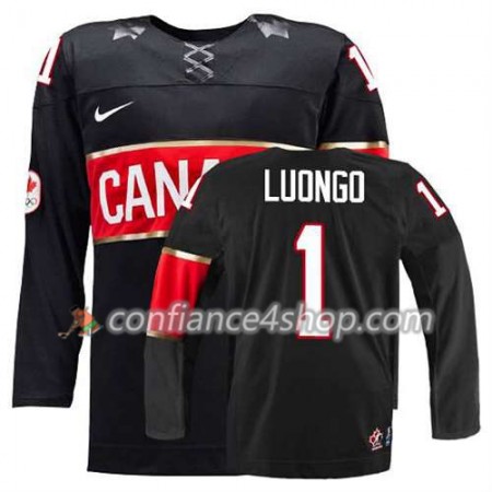 Maillot de Hockey Premier Olympic-Canada Team Roberto Luongo #1 Third Noir - Homme