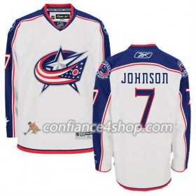Reebok Maillot de Hockey Columbus Blue Jackets Jack Johnson #7 Extérieur blanc - Homme