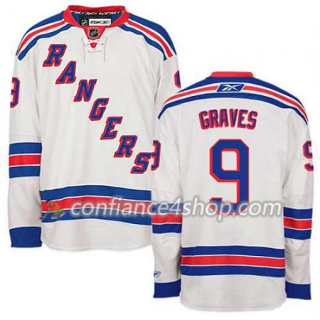 Reebok Maillot de Hockey New York Rangers Adam Graves #9 Extérieur blanc - Homme Reebok Maillot de Hockey New York Rangers Adam Graves #9 Extérieur blanc - Homme
