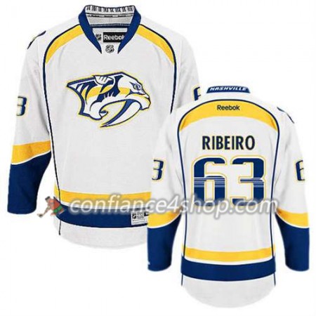 Reebok Maillot de Hockey Nashville Predators Mike Ribeiro #63 Extérieur blanc - Homme