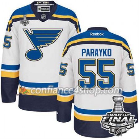 Reebok Maillot de Hockey St. Louis Blues Colton Parayko #55 blanc Extérieur 2016 Stanley Cup - Homme
