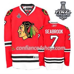 Maillot de Hockey Chicago Blackhawks Brent Seabrook #7 Domicile rouge 2015 Stanley Cup - Femme