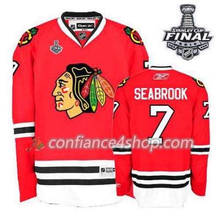 Maillot de Hockey Chicago Blackhawks Brent Seabrook #7 Domicile rouge 2015 Stanley Cup - Femme