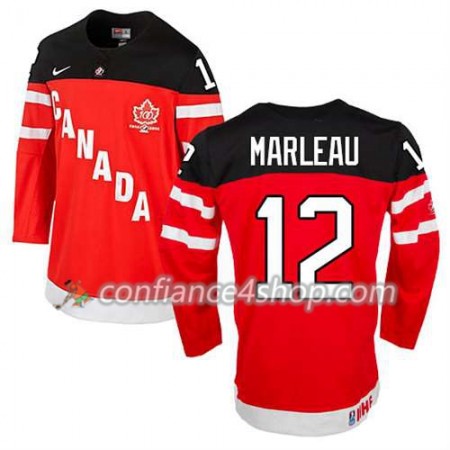 Maillot de Hockey Premier Olympic-Canada Team Patrick Marleau #12 100th Anniversary rouge - Homme