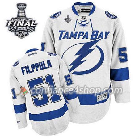 Maillot de Hockey Tampa Bay Lightning Valtteri Filppula #51 Extérieur blanc 2015 Stanley Cup - Homme