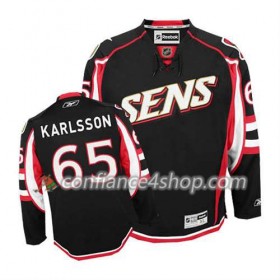 Reebok Maillot de Hockey Ottawa Senators Erik Karlsson #65 Third Noir - Homme
