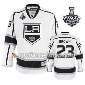 Maillot de Hockey Los Angeles Kings Dustin Brown #23 Extérieur blanc 2014 Stanley Cup - Enfant
