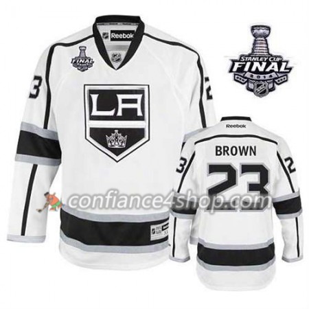 Maillot de Hockey Los Angeles Kings Dustin Brown #23 Extérieur blanc 2014 Stanley Cup - Enfant