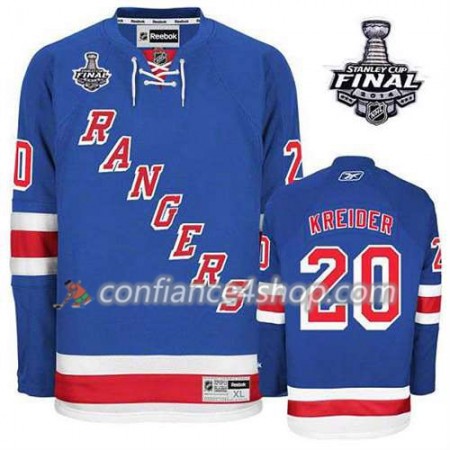 Maillot de Hockey New York Rangers Chris Kreider #20 Domicile Bleu royal 2014 Stanley Cup - Homme Maillot de Hockey New York Rangers Chris Kreider #20 Domicile Bleu royal 2014 Stanley Cup - Homme