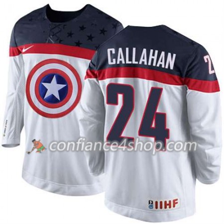 Maillot de Hockey Premier Olympic-USA Team Ryan Callahan #24 blanc - Homme