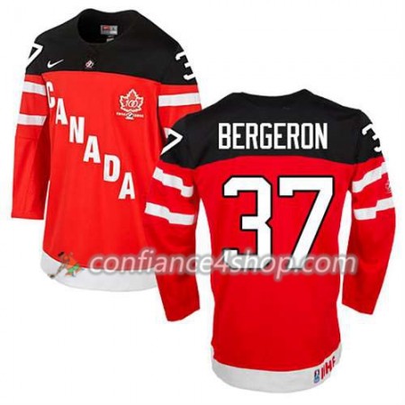 Maillot de Hockey Premier Olympic-Canada Team Patrice Bergeron #37 100th Anniversary rouge - Homme