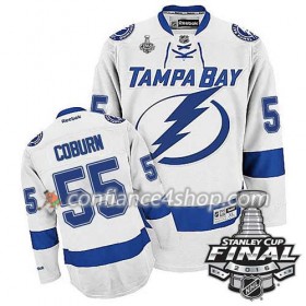Reebok Maillot de Hockey Tampa Bay Lightning Braydon Coburn #55 blanc Extérieur 2016 Stanley Cup - Homme