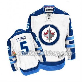Reebok Maillot de Hockey Winnipeg Jets Mark Stuart #5 Extérieur blanc - Homme