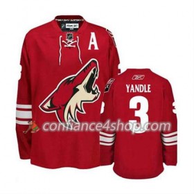 Reebok Maillot de Hockey Phoenix Coyotes Keith Yandle 3 Rouge Domicile - Homme