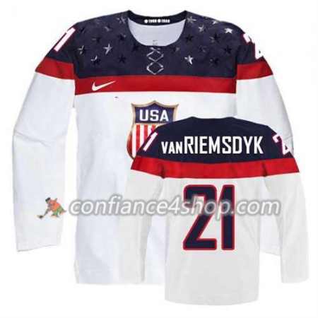 Maillot de Hockey Premier Olympic-USA Team James van Riemsdyk #21 Domicile blanc - Femme