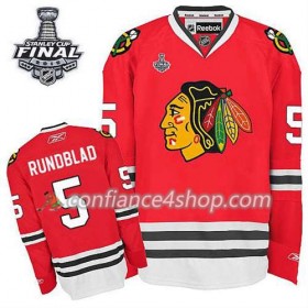 Maillot de Hockey Chicago Blackhawks Daniel Carcillo #5 Domicile rouge 2015 Stanley Cup - Homme
