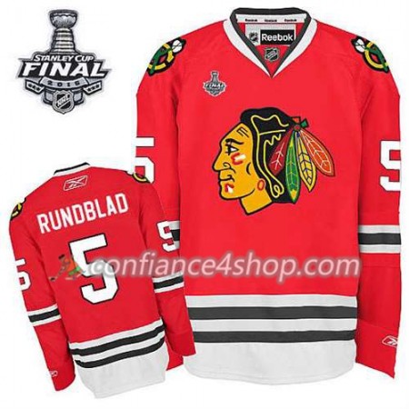 Maillot de Hockey Chicago Blackhawks Daniel Carcillo #5 Domicile rouge 2015 Stanley Cup - Homme