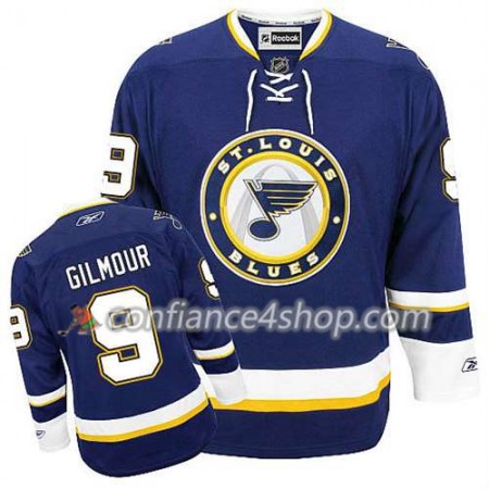 Reebok Maillot de Hockey St. Louis Blues Doug Gilmour #9 Third Bleu marin - Homme