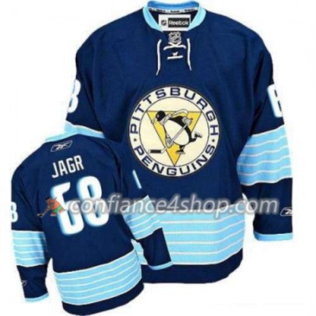 Reebok Maillot de Hockey Pittsburgh Penguins Jaromir Jagr 68 Bleu marin Third Vintage - Homme