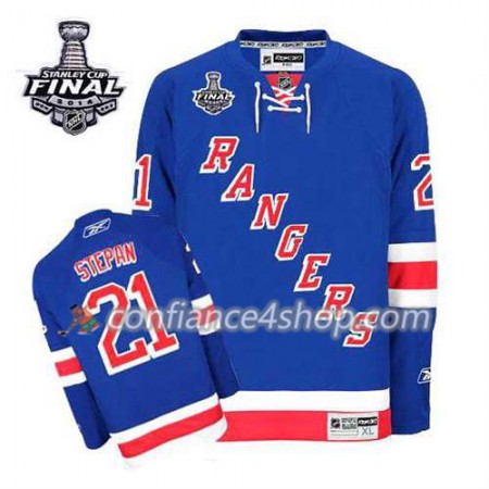 Maillot de Hockey New York Rangers Derek Stepan #21 Domicile Bleu royal 2014 Stanley Cup - Homme Maillot de Hockey New York Rangers Derek Stepan #21 Domicile Bleu royal 2014 Stanley Cup - Homme