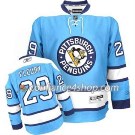 Reebok Maillot de Hockey Pittsburgh Penguins Marc-Andre Fleury 29 Bleu clair Third - Homme