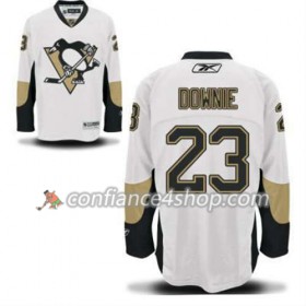 Reebok Maillot de Hockey Pittsburgh Penguins Steve Downie 23 Blanc Extérieur - Homme