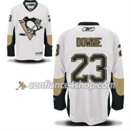 Reebok Maillot de Hockey Pittsburgh Penguins Steve Downie 23 Blanc Extérieur - Homme