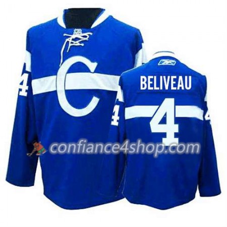 Reebok Maillot de Hockey Montreal Canadiens Jean Beliveau #4 Third Bleu - Homme
