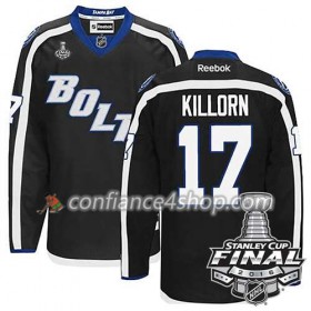 Reebok Maillot de Hockey Tampa Bay Lightning Alex Killorn #17 Noir Third 2016 Stanley Cup - Homme
