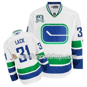 Reebok Maillot de Hockey Vancouver Canucks Eddie Lack #31 Third 40TH blanc - Homme