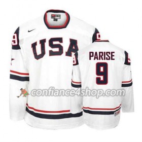 Maillot de Hockey Premier Olympic-USA Team Zach Parise #9 blanc - Homme