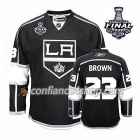 Maillot de Hockey Los Angeles Kings Dustin Brown #23 Domicile Noir 2014 Stanley Cup - Homme