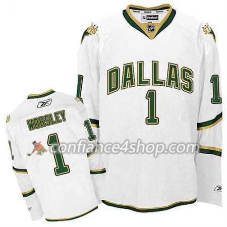 Reebok Maillot de Hockey Dallas Stars Gump Worsley #1 Third blanc - Homme