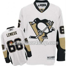 Reebok Maillot de Hockey Pittsburgh Penguins Mario Lemieux 66 Blanc Extérieur - Homme